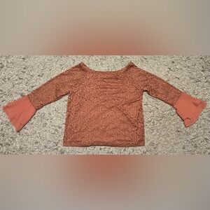 Womans mauve lacy blouse